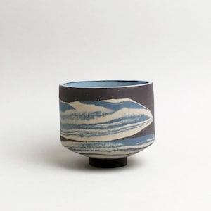 Maceta de cerámica Nerikomi #M86 | Maceta única hecha a mano | Maceta de arcilla para plantas de interior hecha a mano, maceta de mosaico moderna y única, maceta de almacenamiento