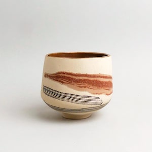 Nerikomi Übertopf M42 handgefertigt Blumentopf Keramik Unikat plant pot handmade unique cache pot planter mosaik terrazzo modern utensilo