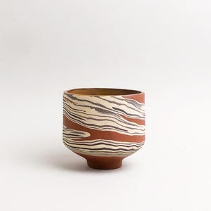 Nerikomi Übertopf M54 handgefertigt Blumentopf Keramik Unikat plant pot handmade unique cache pot planter mosaik terrazzo modern utensilo