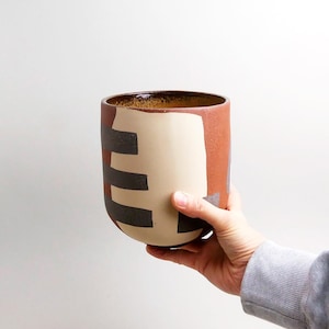 Nerikomi Vase Übertopf L handgefertigt Blumentopf Keramik Unikat plant pot handmade unique cache pot planter mosaik terrazzo Ton Utensilo