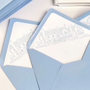 Wedding Envelopes with Envelope Liners | Lined Envelopes for Luxury Wedding Envelopes | Custom Envelopes Venue Illustration 5x7 Envelopes