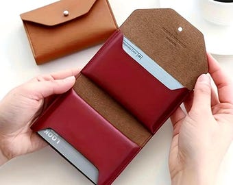 Simple Card Wallet Sewing Pattern | Card Holder DIY Wallet, Four Pocket Wallet PDF Sewing Pattern | folding wallet pattern, easy card holder