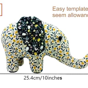 Einfacher Plüsch Elefant Schnittmuster Anleitung, Elefant Nähanleitung, Stofftier Schnittmuster, Stofftier Schnittmuster, Elefant Schnittmuster, PDF Anleitung