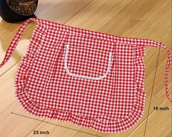 Half Apron Sewing Pattern | DIY Kitchen Apron PDF | Instant Download for Beginners, Vintage & Modern Waist Apron, Easy Half Apron Pattern