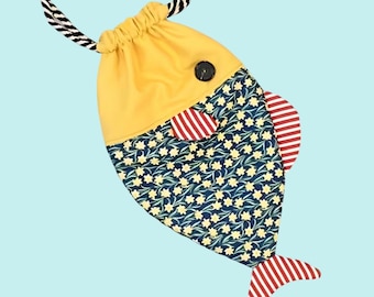 Drawstring Bag Sewing Pattern, 2 sizes , PDF PATTERN for Drawstring Bag, Drawstring Bag Sewing Pattern tutorial, Kids Drawstring Bag Sewing