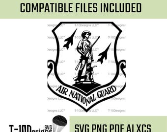 Air National Guard Patch | Digital Vector File | svg, png, ai, pdf, xcs | Military Insignia Download |
