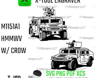 M1151A1 HMMWV with CROWS: Military Vehicle Digital File (svg, png, ai, xcs, pdf)