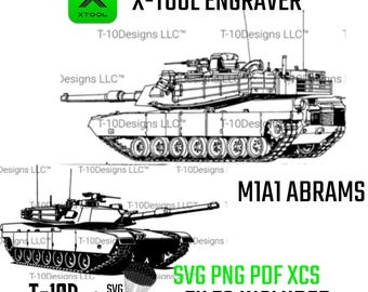 M1A1 Abrams Tank – Military Vehicle Digital File (svg, png, ai, xcs, pdf)