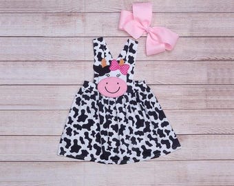 Girls cow dress