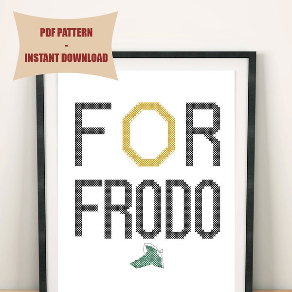 Lord of the Rings For Frodo LOTR Fellowship Return of the King Aragorn Speech Lorien Leaf Elf Movie Quote Cross Stitch pdf INSTANT DOWNLOAD