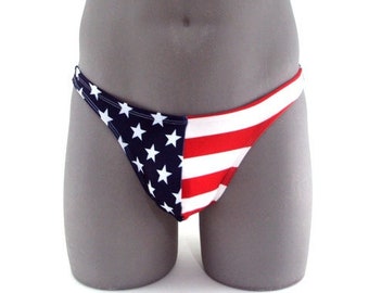 KGuanJi Seamless American Flag Bikini Underwear Low Rise-2 Pack KGuanJi Seamless American Flag Bikini Underwear Low Rise-2 Pack