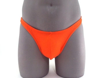 Orange Men Thong Swimsuit