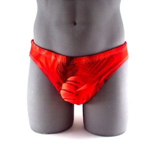 Forest Fire Men Brief Swimsuit- Men's Print Bathing suit swimwear-Internal Drawstring