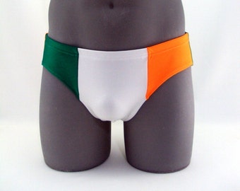 Ireland Flag Men Swimsuit - Internal Drawstring