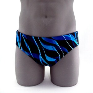 Blue Abbys- Men Swimsuit-Men's Swimsuit-Men swimwear-Men's Brief-Print Bathing Suits-Internal Drawstring