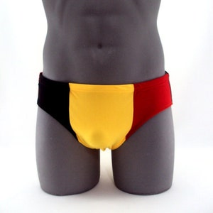 Belgium Flag Men Swimsuit - Internal Drawstring