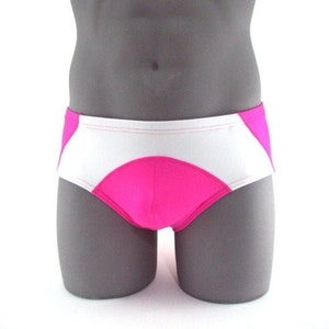 Clearance-- LAST ONE!!! Hot Pink Contour Men's Brief Swimsuit (LARGE 34-36) Read below about Limited Edition items-Internal Drawstring