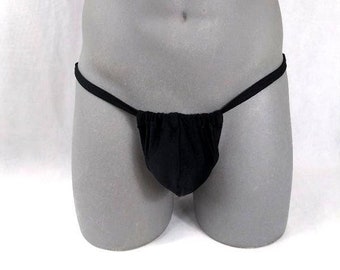 Black Sliding Men Bikini Swimsuit