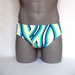 Men Brief Swimsuit- Men swimwear- Print Bathing Suits-Internal Drawstring