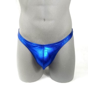 Metallic Royal Blue Men Thong
