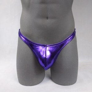Metallic Purple Men Thong