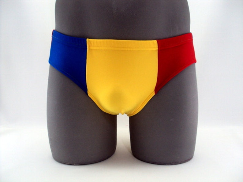 Romanian Flag Men Swimsuit Internal Drawstring image 2