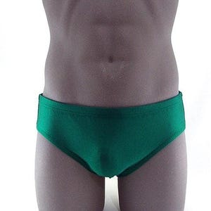 Men's Brief Swimsuit & Men Bathing Suit swimwear- Emerald Green-Internal Drawstring