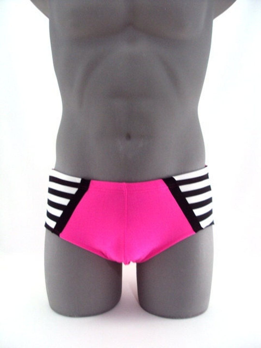 Hot Pink Men's Brief Swimwearinternal Drawstring Etsy