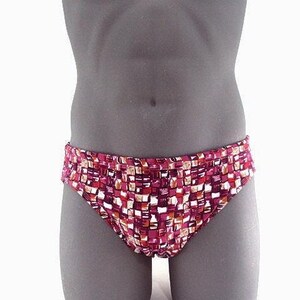 Men Brief Swimsuit- Men&#39;s Print Bathing suit swimwear-Internal Drawstring