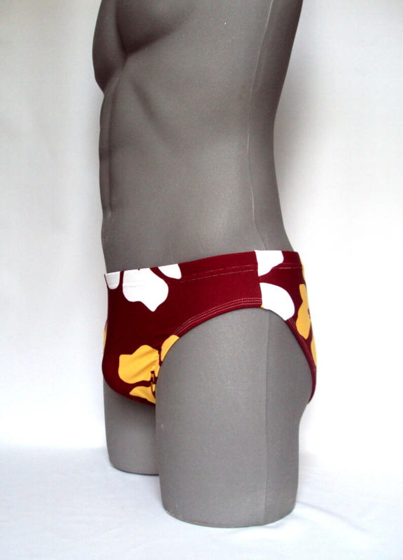 Hawaiian Hibiscus Brief Swimsuit Men's Print Bathing suit Etsy