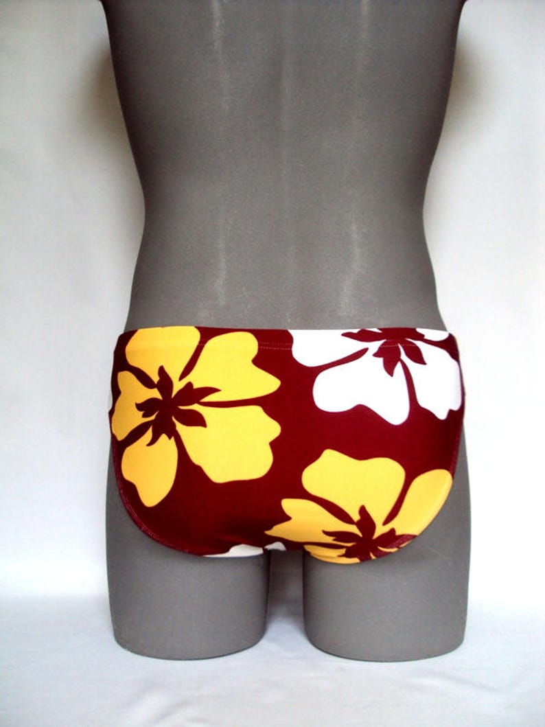 Hawaiian Hibiscus Brief Swimsuit Men's Print Bathing suit Etsy