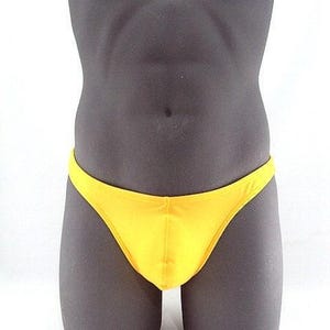 Yellow Men Thong Swimsuit