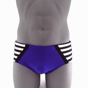 Purple Men's Brief Swimwear-Internal Drawstring