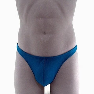 Dark Teal Men Thong Swimsuit