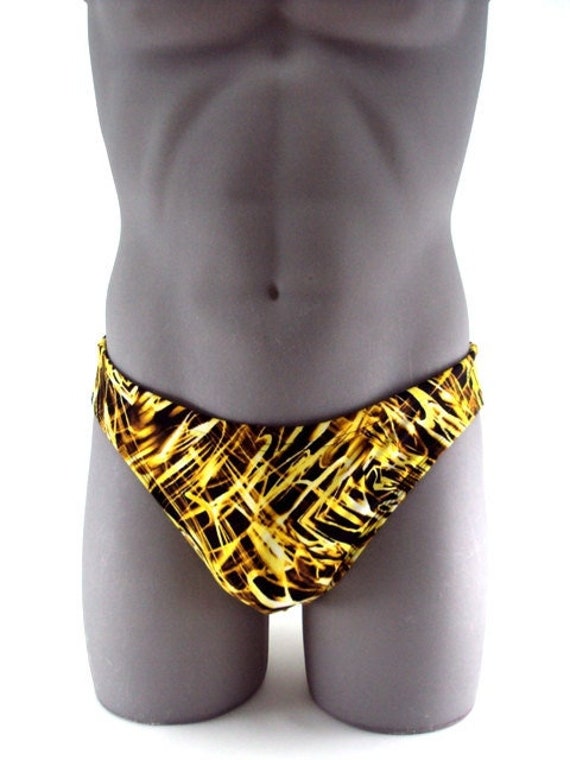 Mens yellow sales bathing suit
