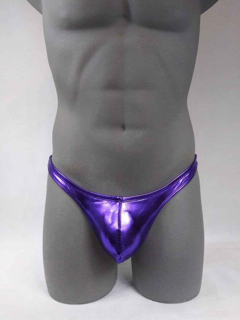 Metallic Purple Men Thong -  Israel