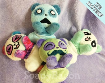 ITH PATTERN: In The Hoop Pattern for Panda Beanie Plush 4x4 & 5x7 - Embroidery File Project