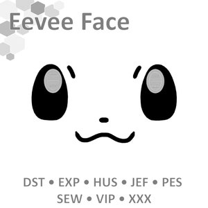 EMBROIDERY FILES: Eevee Face - Embroidery Machine Design