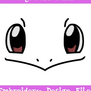 BORDUURBESTANDEN: Squirtle Face - Borduurmachine ontwerp