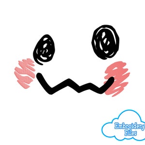EMBROIDERY FILES: Mimikyu Face and Eyes - Embroidery Machine Design