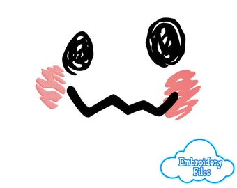EMBROIDERY FILES: Mimikyu Face and Eyes - Embroidery Machine Design