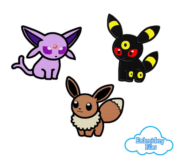 Eevee Pokemon Embroidery Design 