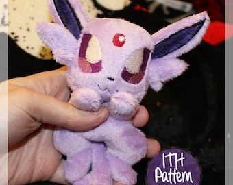 ITH PATTERN: Espeon Beanie Plush - Embroidery File Project