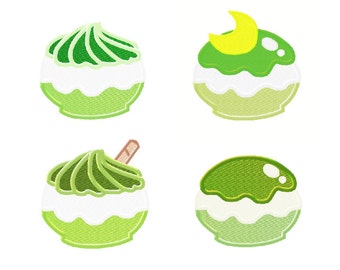EMBROIDERY FILES: Mint Pokepuff Set - Embroidery Machine Design