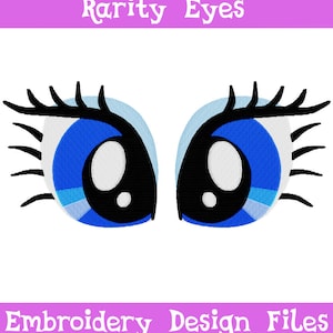 EMBROIDERY FILES: Rarity (Lotus, Aloe, Octavia) Eyes - Embroidery Machine Design File