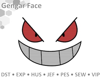 EMBROIDERY FILES: Gengar Face - Embroidery Machine Design