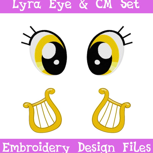 PES bestanden: Lyra ogen & CM Set - Embroidery Machine ontwerp bestand