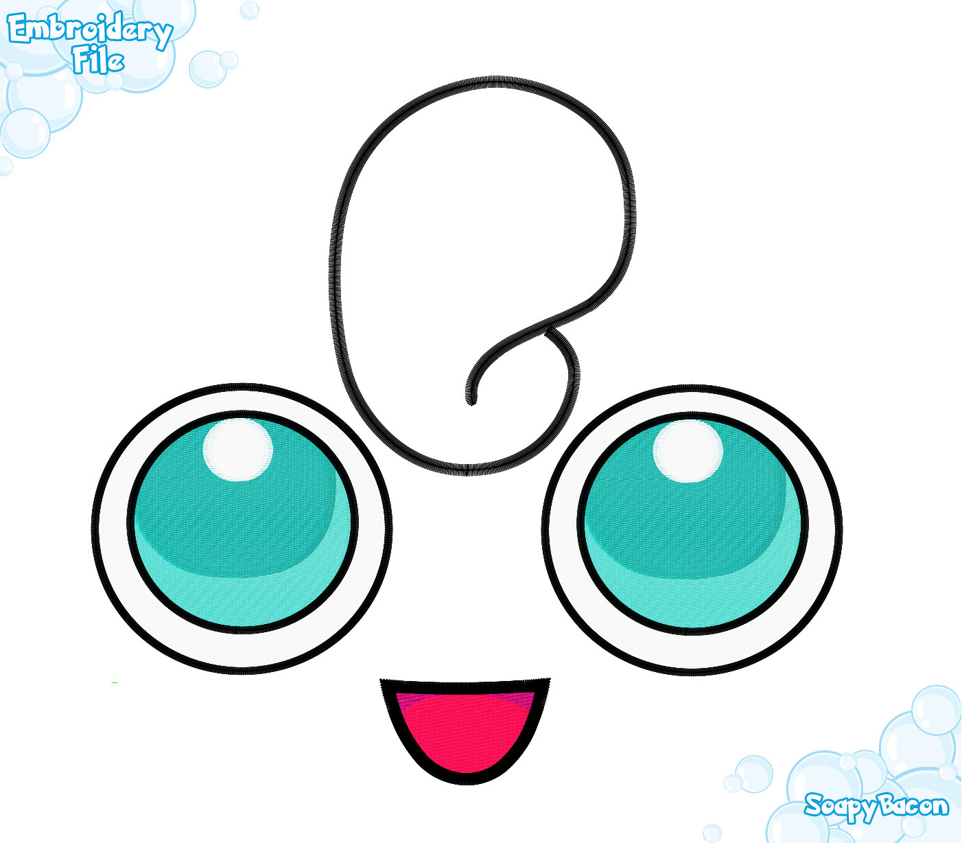 EMBROIDERY FILES Jigglypuff Face Pokemon Embroidery Etsy