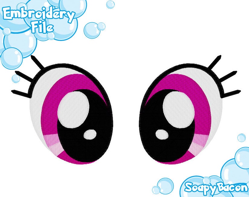 PES FILES: Rainbow Dash Eyes Embroidery Machine Design - Etsy