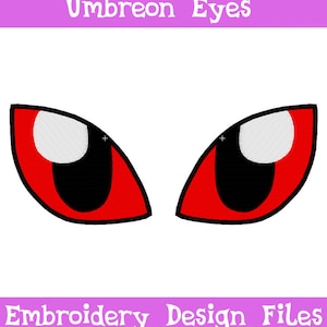 EMBROIDERY FILES: Umbreon Eyes - Embroidery Machine Design
